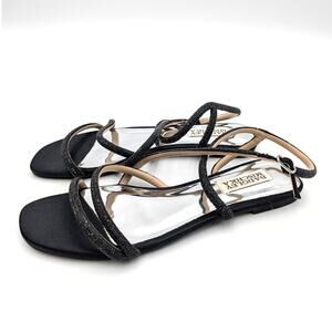 Badgley Mischka Collection Ivie Ankle Strap Sandals Womens Black Sz US6M EU36.5